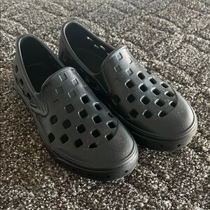 Kids Black Slip-On Shoes